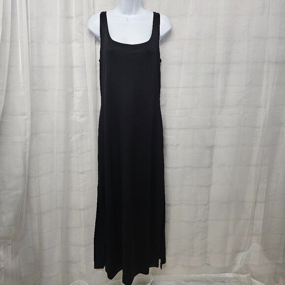 Vintage A.B.S. Maxi Dress Sleeveless Goth Shift Grunge Minimalist L - Picture 1 of 9